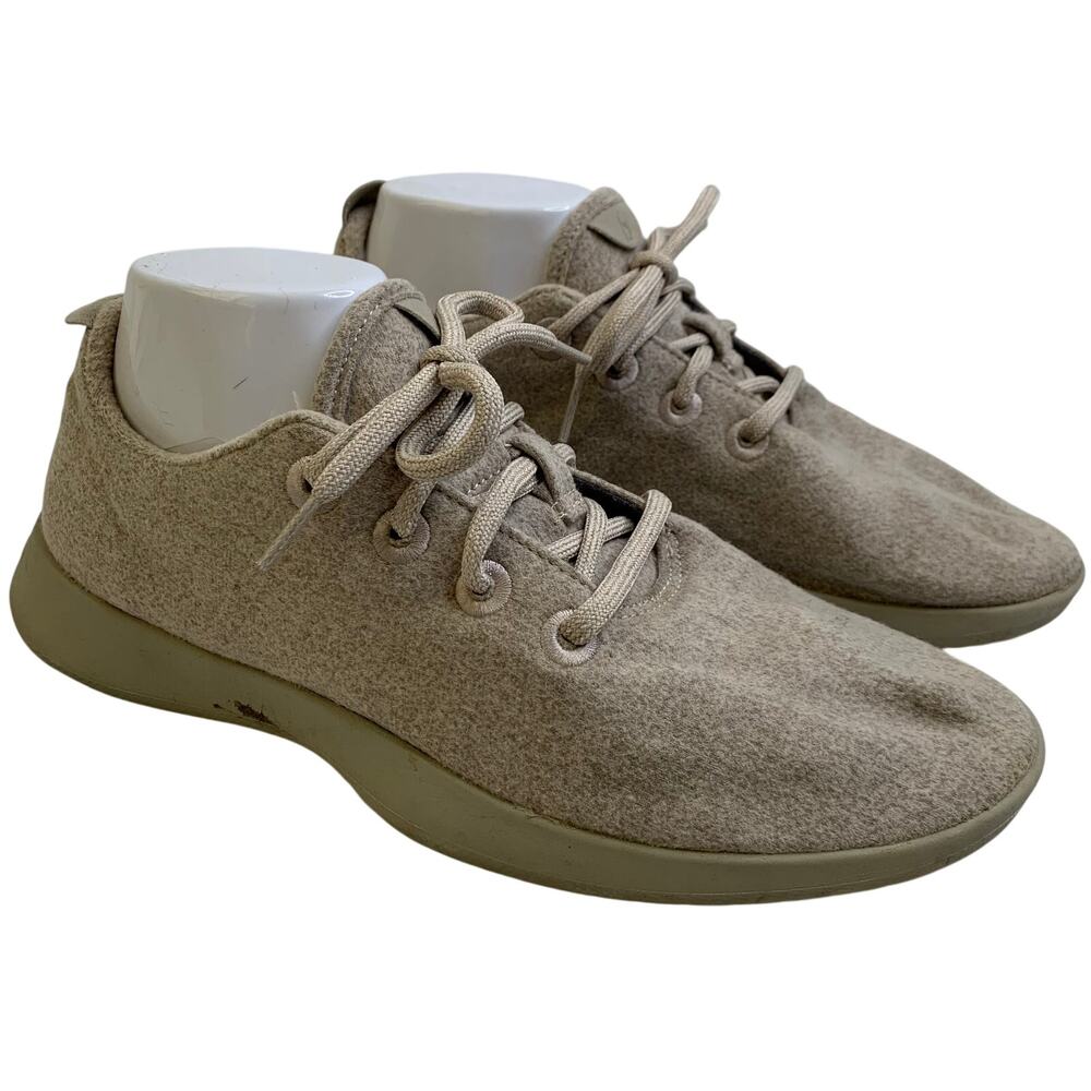 Allbirds Mens 9 Wool Runners Beige Sand Sneakers Shoes Lace Up Athletic Comfort